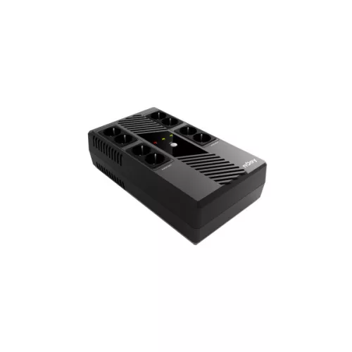 NJOY Szünetmentes 600VA - Token 600 (8 Schuko, line-interaktív, HID USB, túlfeszültség védett, fekete)
