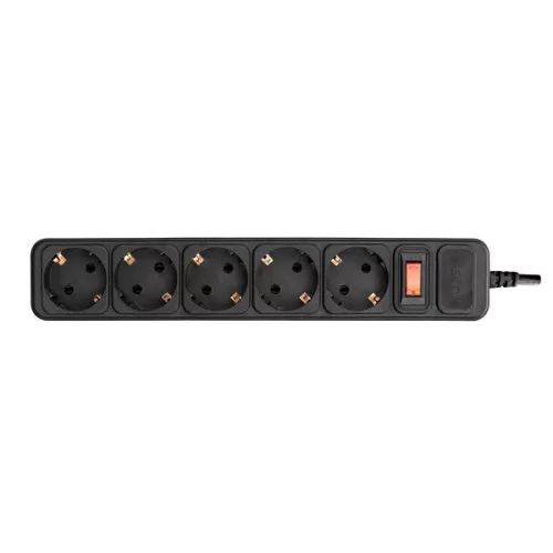S-Link túlfeszültségvédő - SPG3-J-5 (5 aljzat, max.4000 Watt, 306 Joule, 1,5m kábel, fekete)