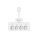 S-Link Túlfeszültségvédő - PRZ08 (15cm, 210 Joule, USB-A, 2xType-C, 16A, 3.4A/5V, 3680W, 4db schuko, fehér)