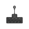 S-Link Túlfeszültségvédő - PRZ08 (15cm, 210 Joule, USB-A, 2xType-C, 16A, 3.4A/5V, 3680W, 4db schuko, fekete)