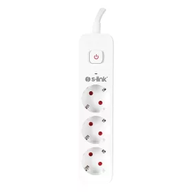  S-Link Túlfeszültségvédő - SPG301S (1,5m, 750 Joule, 16A, 3680W, 3db schuko, fehér)