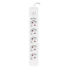   S-Link Túlfeszültségvédő - SPG501S (1,5m, 750 Joule, 16A, 3680W, 5db schuko, fehér)