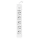 S-Link Túlfeszültségvédő - SPG501S (1,5m, 750 Joule, 16A, 3680W, 5db schuko, fehér)