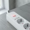 S-Link Túlfeszültségvédő - SPG501S (1,5m, 750 Joule, 16A, 3680W, 5db schuko, fehér)