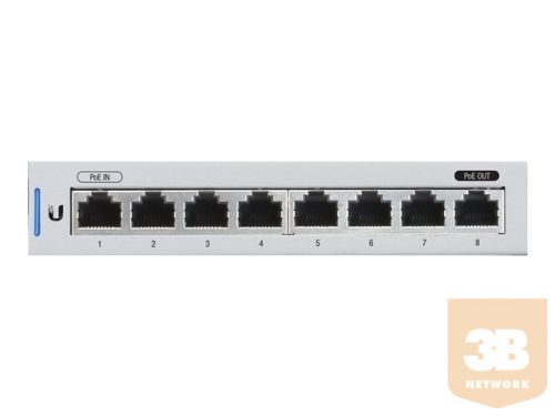 UBIQUITI US-8 Ubiquiti US-8 - Fully Managed 8-port Gigabit UniFi switch 1 PoE Passthrough Port