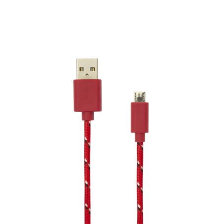 SBOX Kábel, CABLE USB A Male -> MICRO USB Male 1 m Red