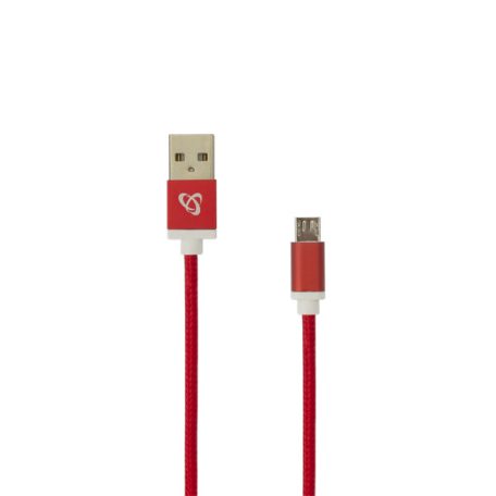 SBOX Kábel, CABLE USB A Male -> MICRO USB Male 1.5 m Red