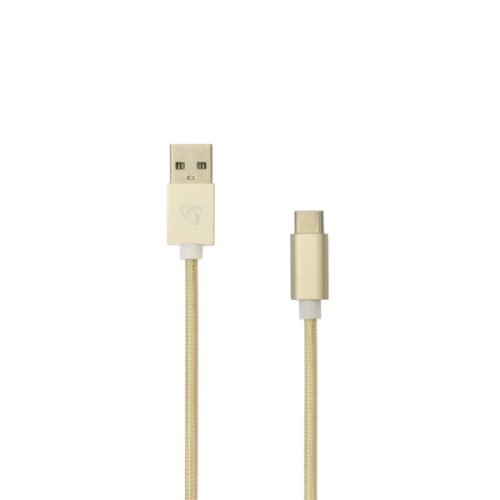 SBOX Kábel, CABLE USB Male -> TYPE-C Male 1.5 m Gold