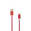 SBOX Kábel, CABLE USB Male -> TYPE-C Male 1.5 m Red