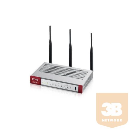 ZYXEL Tűzfal 1xWAN (1000Mbps) 4xLAN/DMZ (1000Mbps) 1xSFP, 1xUSB 3.0, + 1év UTM Bundle, USGFLEX100W-EU0102F