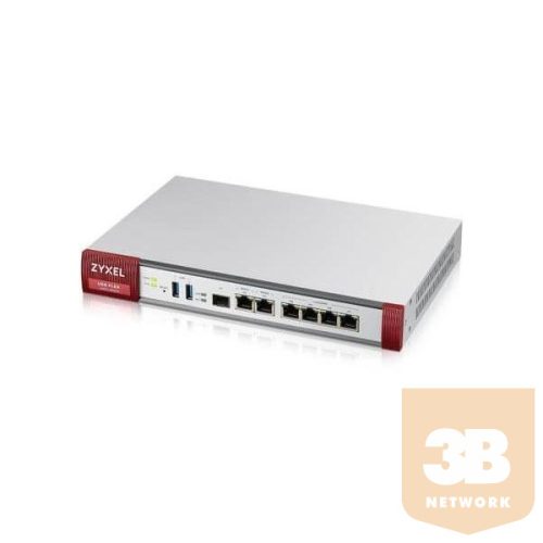 ZYXEL Tűzfal 2xWAN (1000Mbps) 4xLAN/DMZ (1000Mbps) + 1xSFP + 2xUSB, USGFLEX200-EU0101F