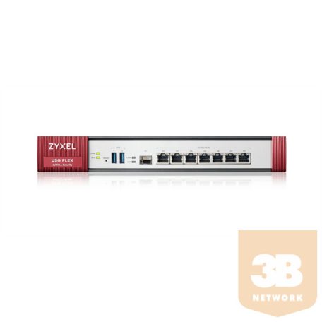 ZYXEL Tűzfal 7xLAN/WAN/DMZ (1000Mbps) 2xUSB 3.0 + 1konzol port, USGFLEX500-EU0101F