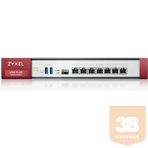 ZYXEL Tűzfal 12xLAN/DMZ (1Gbps) + 2xGigabit SFP + 2xUSB Rackes, USGFLEX700-EU0102F