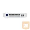 UBiQUiTi Switch 8x2500Mbps (8xPOE+) + 2x10Gbps SFP+, Falra rögzíthető, Menedzselhető, Asztali - USW-ENTERPRISE-8-POE