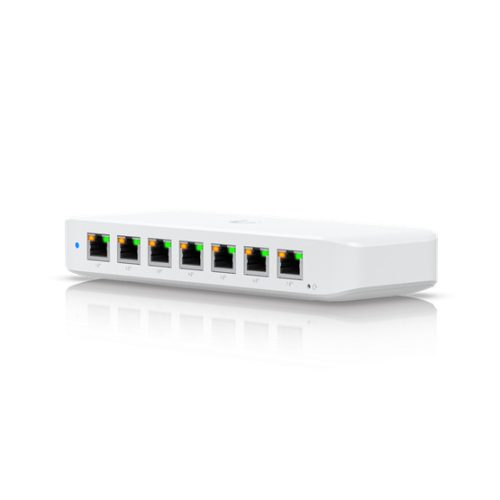 Ubiquiti UniFi Switch Ultra (táp nélkül), 8x gigabit RJ45 port, 7x 802.3af/at PoE, max. 42W