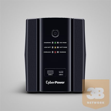 CYBERPOWER UPS UT2200EG (4 aljzat) 2200VA 1320W, 230V szünetmentes tápegység LINE-INTERACTIVE
