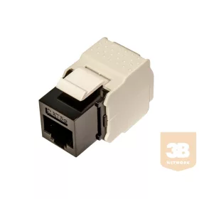   UTP Cat5e keystone jack 180° sorolható, szerszám nélkül szerelhetõ