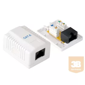 1 portos Cat6 UTP falon kívüli aljzat