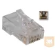 UTP Cat6 RJ45 dugó, sodrott erű kábelre