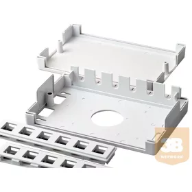 Műanyag elosztó doboz, üres, 2 x 6 port