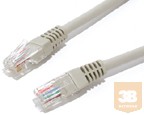 Cat5e UTP patch kábel, szürke, 0,3 méteres