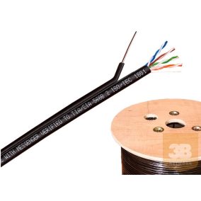 Cat6 UTP kültéri légkábel, feszítõ szállal