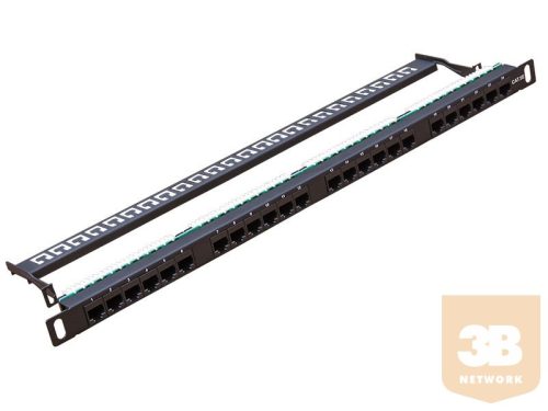 UTP Cat5e patch panel, 24 portos 0,5U