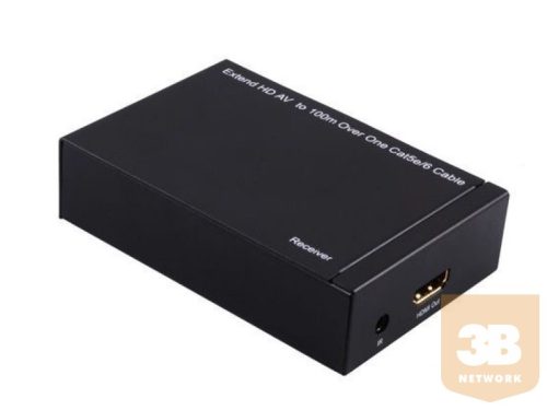 HDMI extender szett, HD BaseT, infra, (3D, 1080p), 100m