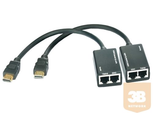 HDMI extender szett, lengőkábeles, 30 m külső táp nélkül