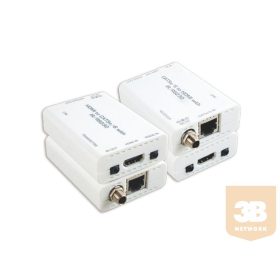   HDMI extender szett, HD BaseT, infra, RS232, (3D, Full HD 60m-en, 4Kx2K 40m-en)