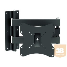   LCD fali karos konzol, 3 tengelyű, billenthető VESA200 (Karhossz: 35,5 + 29= 64,5 cm)