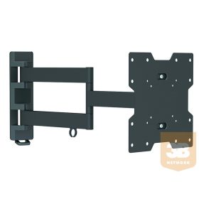   LCD fali karos konzol, 3 tengelyű, billenthető VESA200 fekete vagy fehér (távolság a faltól: 5,6 - 61 cm)