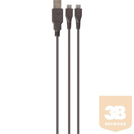 VENOM PS4 Kiegészítő Dupla Töltő kábel 3m Fekete, VS2794
