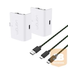   VENOM XBOX Series S/X & One Kiegészítő 2db akkumulátor + 3m Töltő kábel Fehér, VS2872