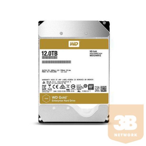 HDD 3,5" WD 12TB SATA3 7200rpm 256MB Gold - WD121KRYZ