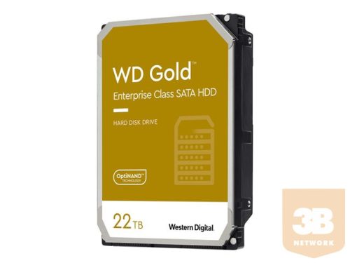 WD Gold Enterprise Class 22TB SATA 6Gb/s HDD 3.5inch internal 7200Rpm 512MB Cache 24x7 Bulk