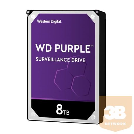 HDD 3,5" WD 8TB SATA6 5400rpm 256MB Purple - WD82PURZ