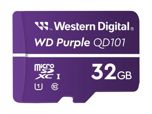 WD Purple 32GB Surveillance memóriakártya microSD kártya Class10 UHS-1