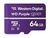 WD Purple 64GB Surveillance memóriakártya microSD kártya Class10 UHS-1