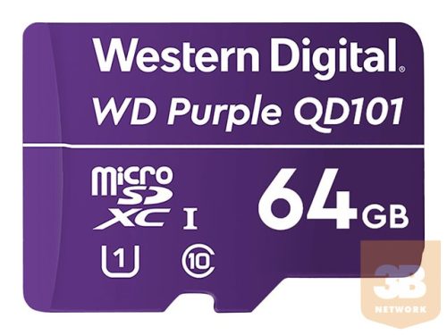 WD Purple 64GB Surveillance microSD XC Class - 10 UHS 1