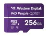 WD Purple 256GB Surveillance memóriakártya microSD kártya Class10 UHS-1