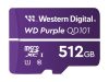 WD Purple 512GB Surveillance memóriakártya microSD kártya Class10 UHS-1