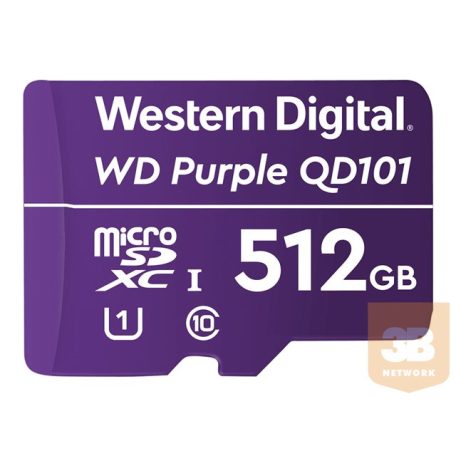 WD Purple 512GB Surveillance microSD XC Class - 10 UHS 1