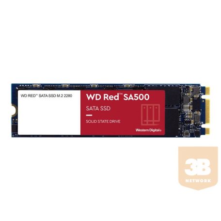 WDC WDS200T1R0B Wd Red SA500 NAS SSD 2TB M.2 SATA3 R/W:560/530 MB/s 3D NAND
