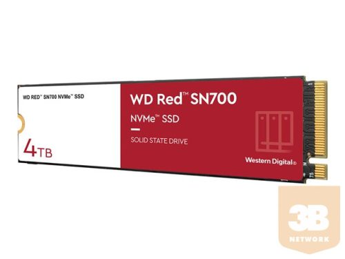 WD Red SSD SN700 NVMe 4TB M.2 2280 PCIe Gen3 8Gb/s internal drive for NAS devices