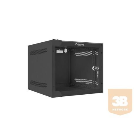 Lanberg fali rack szekrény 10'' 4U 280X310 fekete