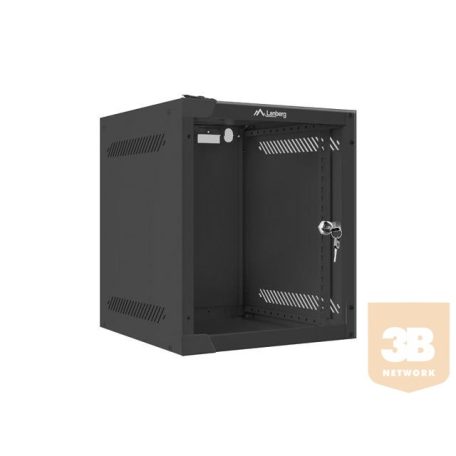 Lanberg fali rack szekrény 10'' 6U 280X310 fekete
