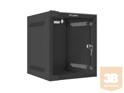 Lanberg fali rack szekrény 10'' 6U 280X310 fekete