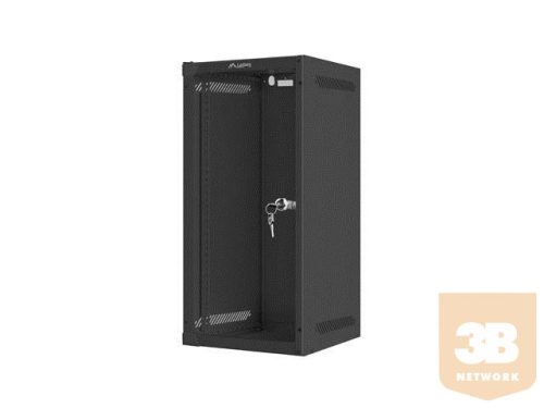 Lanberg fali rack szekrény 10'' 12U 280X310 Black