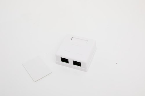 2 portos Cat5e UTP falon kívüli aljzat